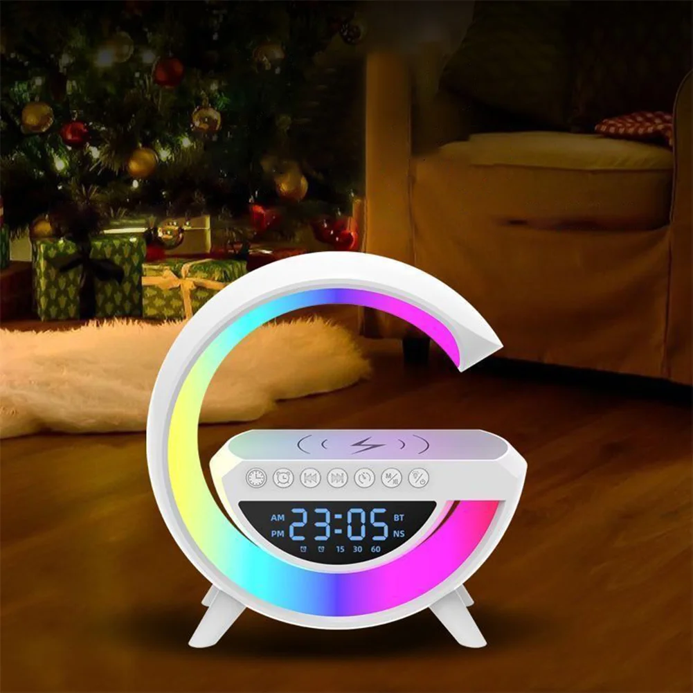 Lámpara LED Multifuncional con Cargador Inalámbrico y Bocina Bluetooth